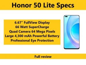 Honor 50 Lite Specs