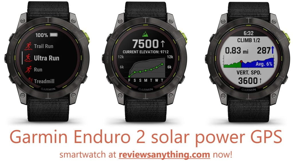 Garmin Enduro 2 solar power GPS smartwatch