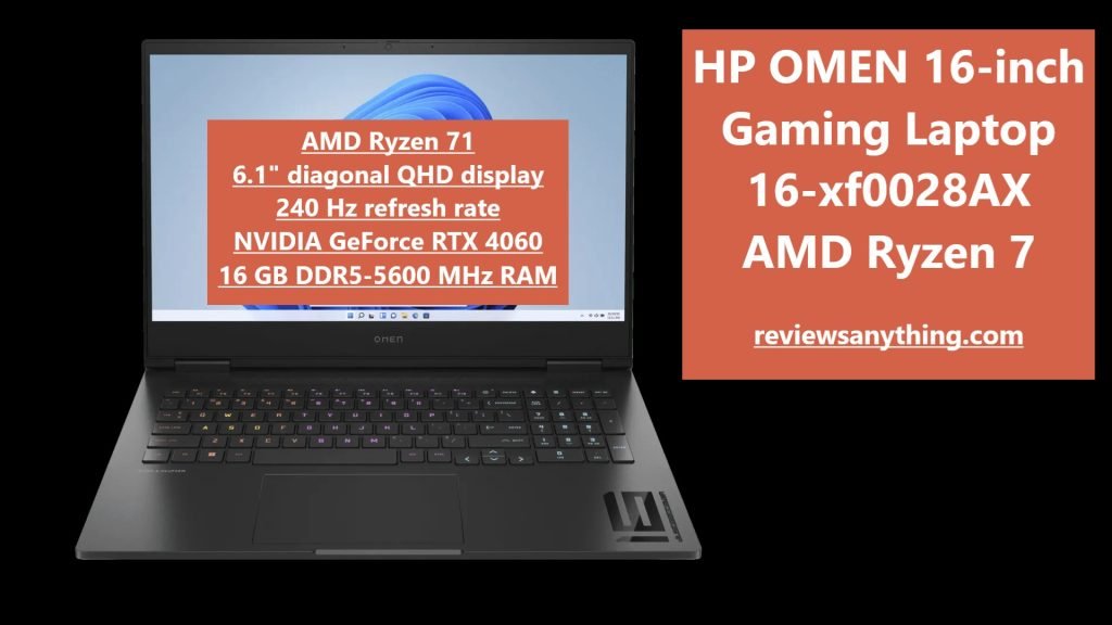 HP OMEN 16-inch Gaming Laptop 16-xf0028AX AMD Ryzen 7 processor review